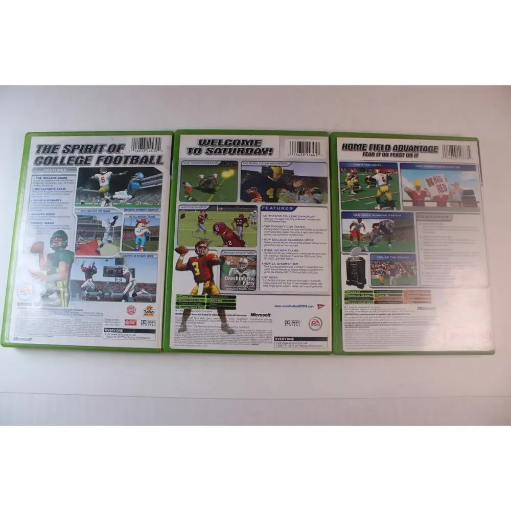 NCAA Football 2003, 04, and 05 Games Bundle (Xbox, 2002) Complete, Authentic